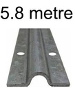 Galvanised steel U Groove Above Ground Floor Track for Sliding Gates 5.8 Metres (VIC pick up only)