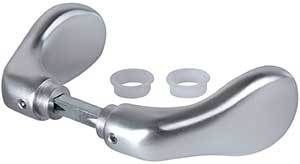 [MKLH327] Locinox Lock Handle - 3006C For Commercial & Ornamental- Aluminium in Satin Chrome Silver - Pair