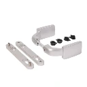 Locinox Insert Mortice Lock Handle Set - Euro, 3006FIX - Aluminium in Satin Chrome Silver - Pair