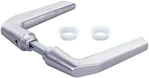 [MKLH314] Locinox Lock Handle - 3006M For Commercial & Ornamental - Aluminium in Satin Chrome Silver - Pair