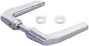 Locinox Lock Handle - 3006M For Commercial & Ornamental - Aluminium in Satin Chrome Silver - Pair