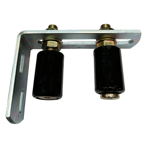 [WH245] Sliding Gate Guide Roller Set - 165x110mm Silver Bracket, 40x60mm Black Rollers