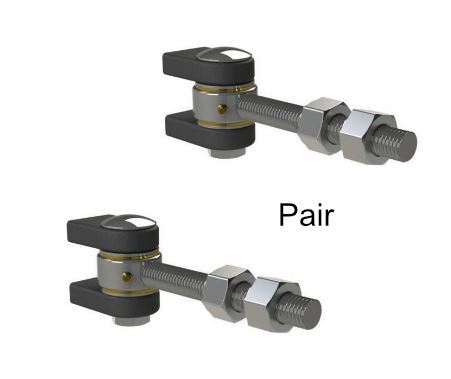 Gatemaster Zinc Plated Adjustable Swing Gate Hinge - 30mm Pin, 235mm Neck, Up To 800kg - Pair