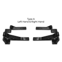 Residential Rising Gate Hinge Set - Type A, Black, LH & RH - Full Set