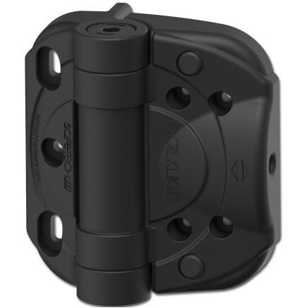 [HN710] Safetech CoilKlik Adjustable Self Closing Hinges - 85kg, Black, Two Legs - Pair