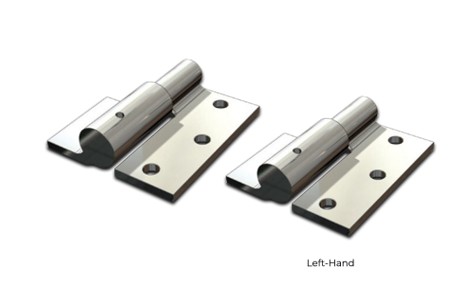 [HGWS240] Zinc Plated Weld to Screw Prison Hinges - 19mm Pin, LH, Silver - Pair