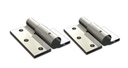 Zinc Plated Weld to Screw Prison Hinges - 19mm Pin, RH, Silver - Pair