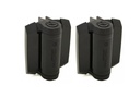 D&D TruClose Adjustable Self Closing Hinges - 70kg, Black, For Metal, 21mm Gap, Two Legs - Pair