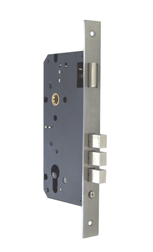 [MKLO293] Euro Insert Mortice Lock - 60mm Backset, Silver - For Swing Gates
