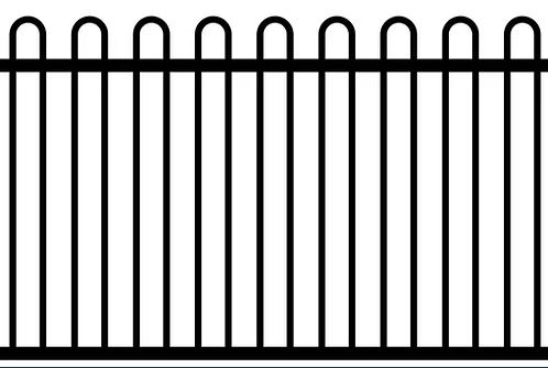Iris Loop Top Fence Panel 1200mm (H) x 2000mm (W) - Black -Pickup VIC only