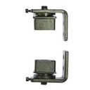 Zinc Plated Steel Insert Bolt-On Bearing Hinges For 40x40mm Steel Tube - Up To 350kg - Pair
