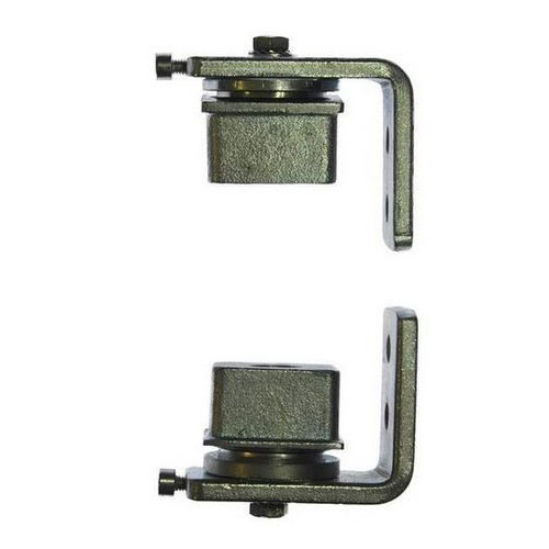 Zinc Plated Steel Insert Bolt-On Bearing Hinges For 50x50mm Steel Tube - Up To 350kg - Pair