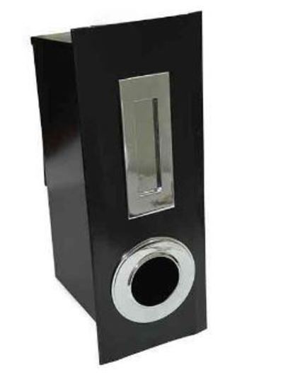 [LB012] Letter Box/Mail Box Tall Metal Face Black