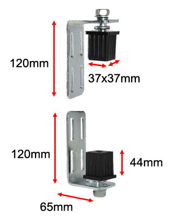 [HN793] Light Swing Gate Insert Hinges - 40x40mm Frame - Pair