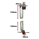 Light Swing Gate Insert Hinges - 25x25mm Frame - Pair