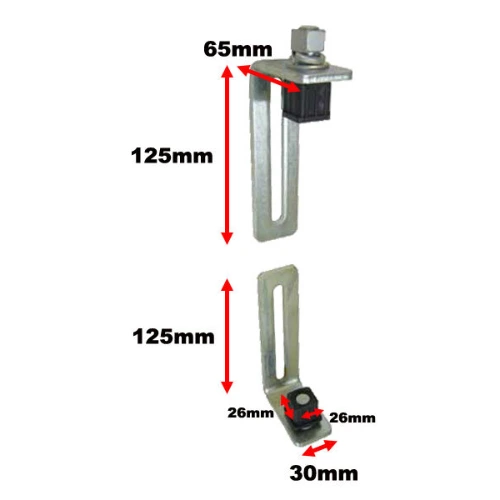 Light Swing Gate Insert Hinges - 30x30mm Frame