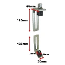 Light Swing Gate Insert Hinges - 30x30mm Frame