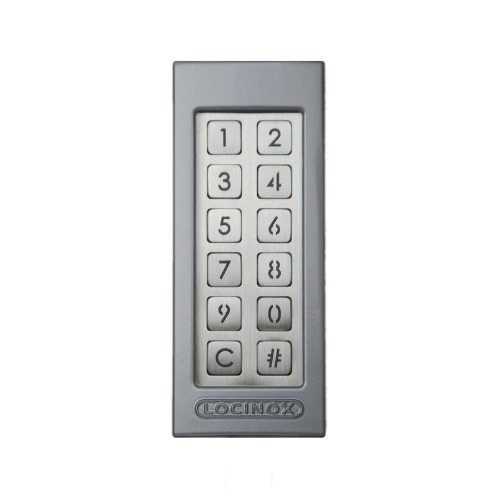 [ET202] Locinox Digital Wired Keypad for Gate Slimstone in Silver Colour