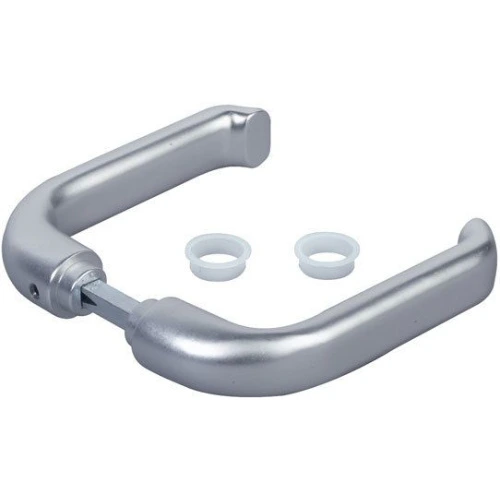 [MKLH323] Locinox Insert Mortice Lock Handle - 3006S - Aluminium in Satin Chrome Silver - Pair