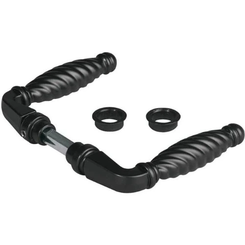 [MKLH322] Locinox Lock Handle - 3006FA For Commercial & Ornamental - Plastic in Matt Black - Pair