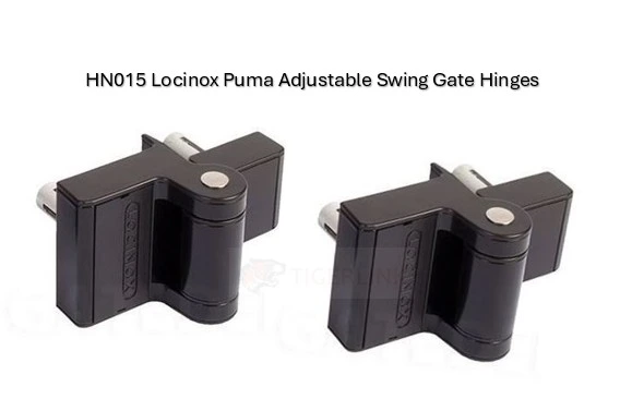 [HN015] Locinox Puma Adjustable Swing Gate Hinges - Black - Pair
