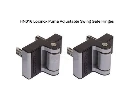 Locinox Puma Adjustable Swing Gate Hinges - Silver - Pair