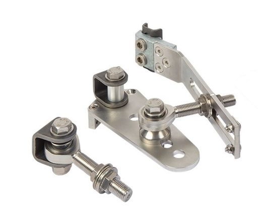 [HGRH499] Locinox Adjustable Rising Gate Hinges 180° Gate up to 75kg- Silver, Reversible - Pair