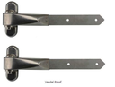 Locinox Stainless Steel Strap Hinges For Timber Gates - 300x40mm, Reversible, Silver - Pair