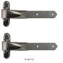 Locinox Stainless Steel Strap Hinges For Timber Gates - 300x40mm, Reversible, Silver - Pair