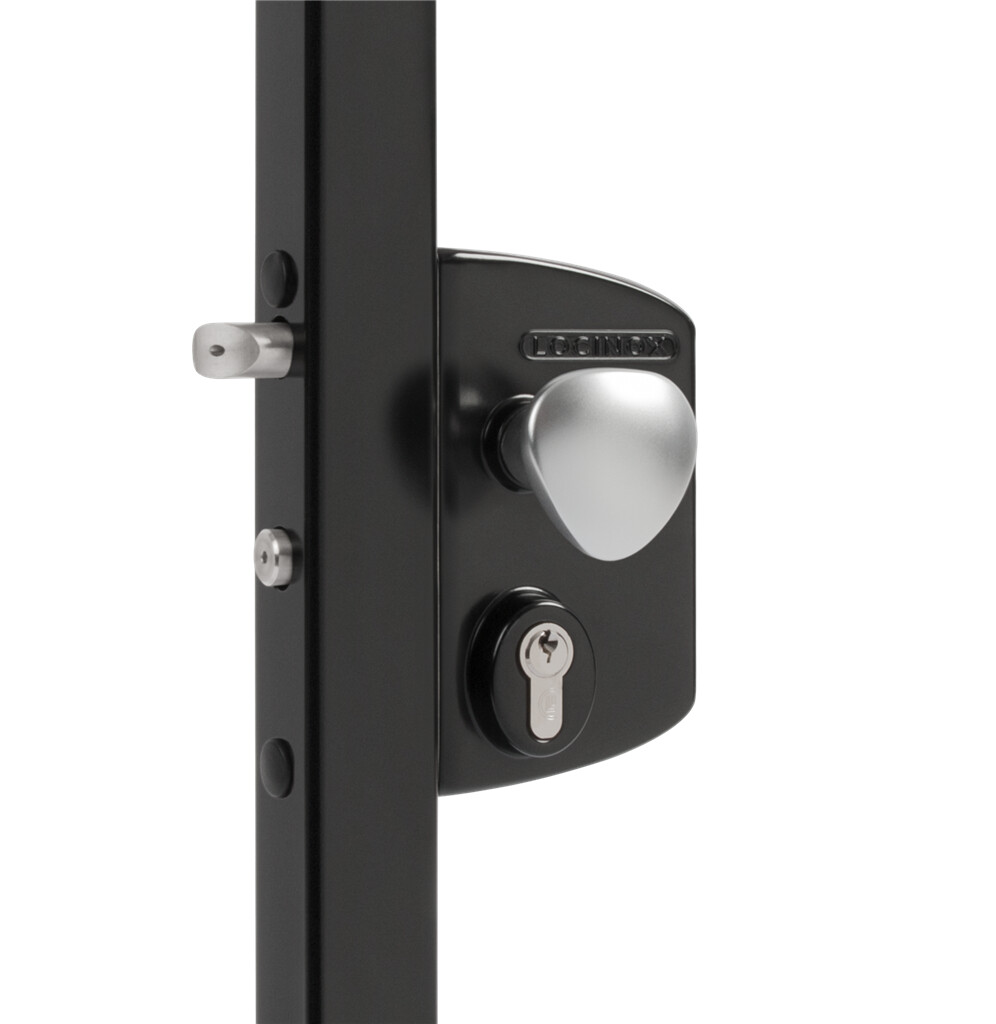 Locinox Surface mounted electric gate lock with Fail Open for Square tube Adjustable 40-60mm(LEKQ40) - BLACK