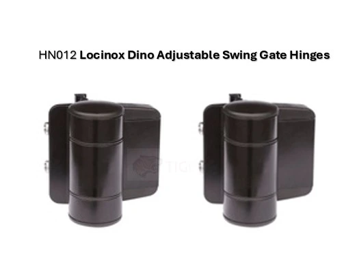 Locinox Dino Adjustable Swing Gate Hinges - Black - Pair