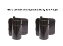 Locinox Dino Adjustable Swing Gate Hinges - Black - Pair
