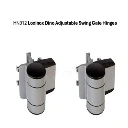 Locinox Dino Adjustable Swing Gate Hinges - Silver - Pair