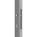 Steel Lock Box for 40mm Euro Lock 20mm Backset - 2100mm Long