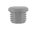 Long Neck Plastic Round Cap 40NB or 48.3mm Grey