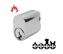 Oval Key Barrel, 35mm Half Cylinder, Keyed Alike - Satin Chrome