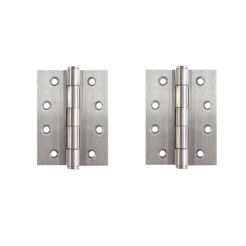 [HN120] Pair - Zinc Plated Steel Butt Hinges - 100x75x2.5mm, Zinc Finish