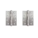 Pair - Zinc Plated Steel Butt Hinges - 100x75x2.5mm, Zinc Finish