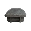 Heavy-Duty 65 x 65mm Black Plastic Dome Cap for Square Posts