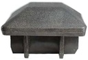 Heavy-Duty 50x50mm Black Plastic Dome Cap for Square Posts