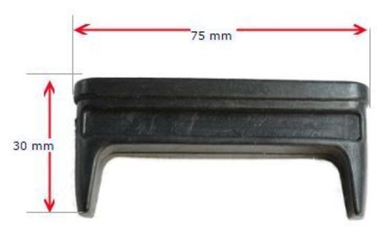 Plastic End Cap Oval Shape 75x16mm