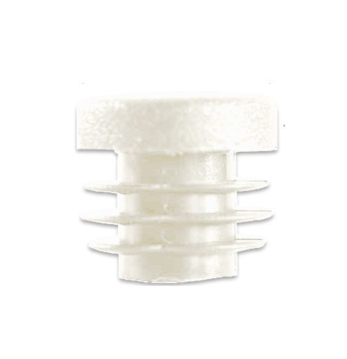 [CPPO141] Plastic Round Cap 25mm  (1-3mm) - White