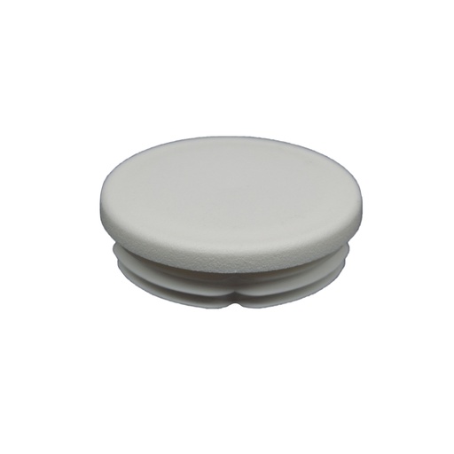 Plastic Round End Cap for Tube 48.4mm OD(1.2-3.6mmwall) in White