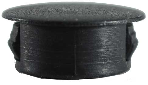[CPHP024] Black Plastic Insert Hole Plug/End Caps for 13mm Round Tube - Short Version