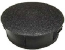 Plastic insert hole plug/End cap for hole size  53.2mm Black