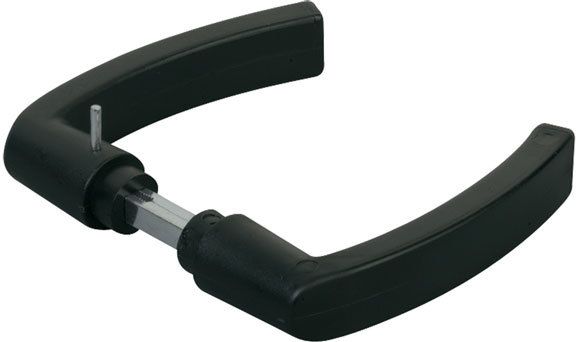 Locinox Lock Handle - 3006P For Commercial & Ornamental - Plastic in Matt Black - Pair