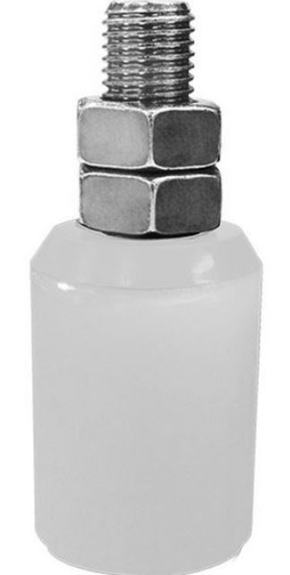 Sliding Gate Guide Roller - 30x40mm, M12 Bolt, White