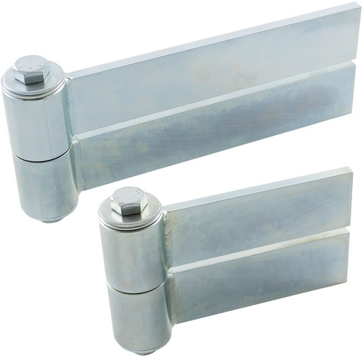 [HGRH400] D&D BadAss Rising Gate Hinges - Silver, Reversible, Up To 680kg - Pair