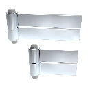 D&D BadAss Rising Gate Hinges - Silver, Reversible, Up To 680kg - Pair