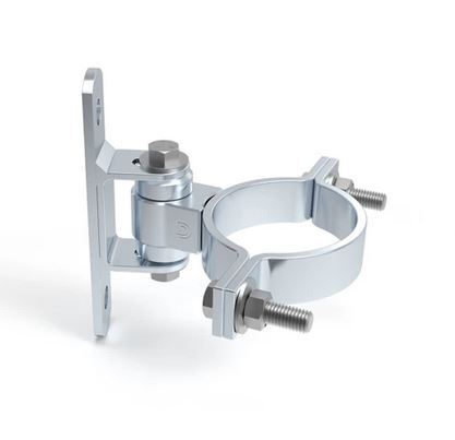 [HN488] D&D Steel Round to Square 200mm BadAss Bolt-On Hinge - Zinc Finish, Up To 450kg - Single